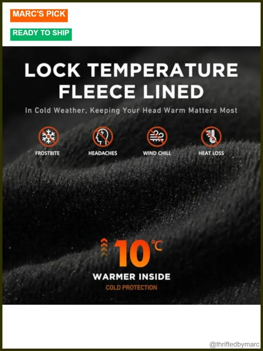 Dryknit Waterproof Fleece Lined Cuffed Beanie Hat for Men Winter